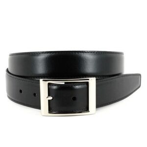Torino Men Classic Leather Black Belt Size 38 Sophisticated Luxury Elegant